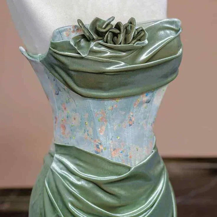 Glamorous Strapless Mermaid Pleated Evening Gown Formal Prom Dress Y7989 - Image 3