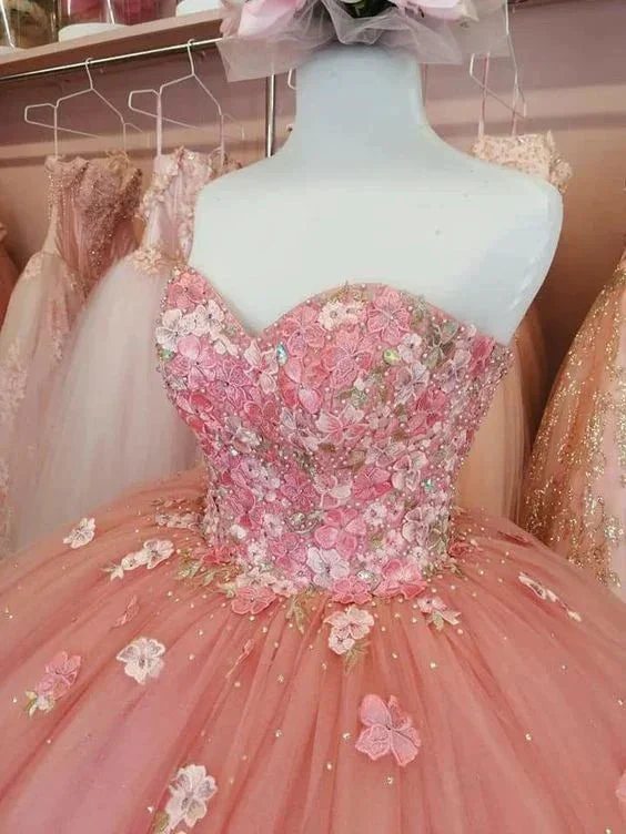 Glamorous Sweetheart Tulle Puffy Ball Gown Sweet 16 Dress Y2684 - Image 2