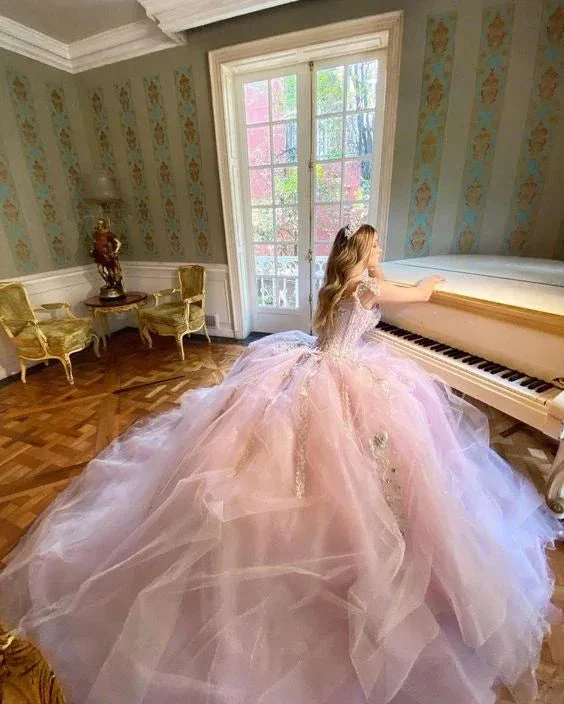 Glamorous Tulle Lace Quinceanera Dress Ball Gown Sweet 16 Dress Y7319 - Image 2
