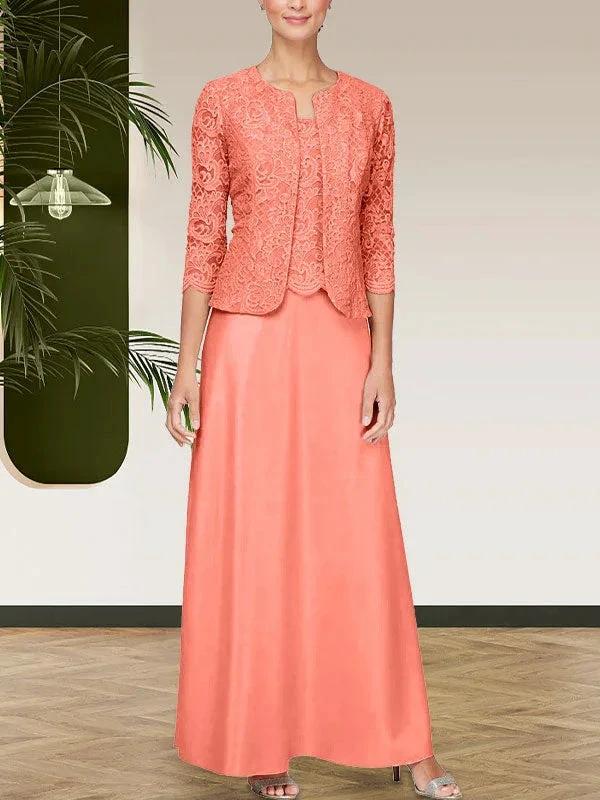 Glitter Lace & Satin Skirt Jacket Dress with Open Jacket - Image 11