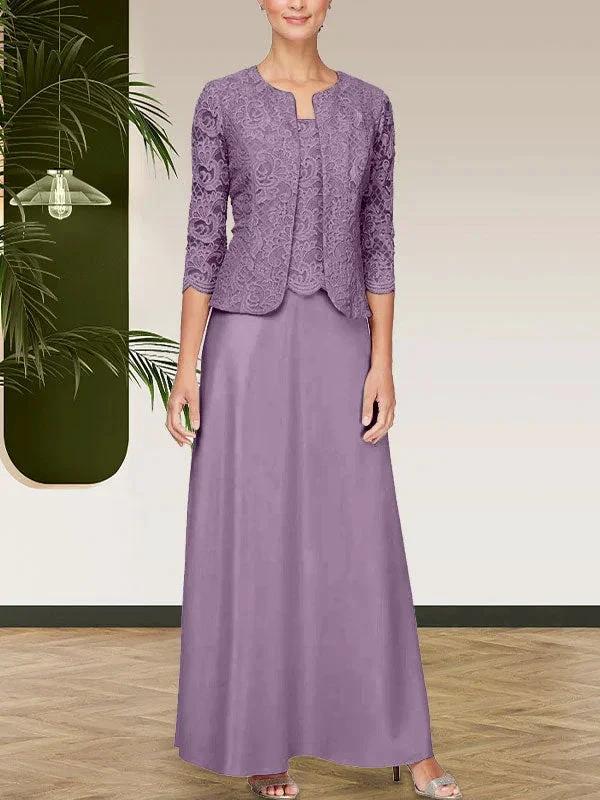 Glitter Lace & Satin Skirt Jacket Dress with Open Jacket - Image 20