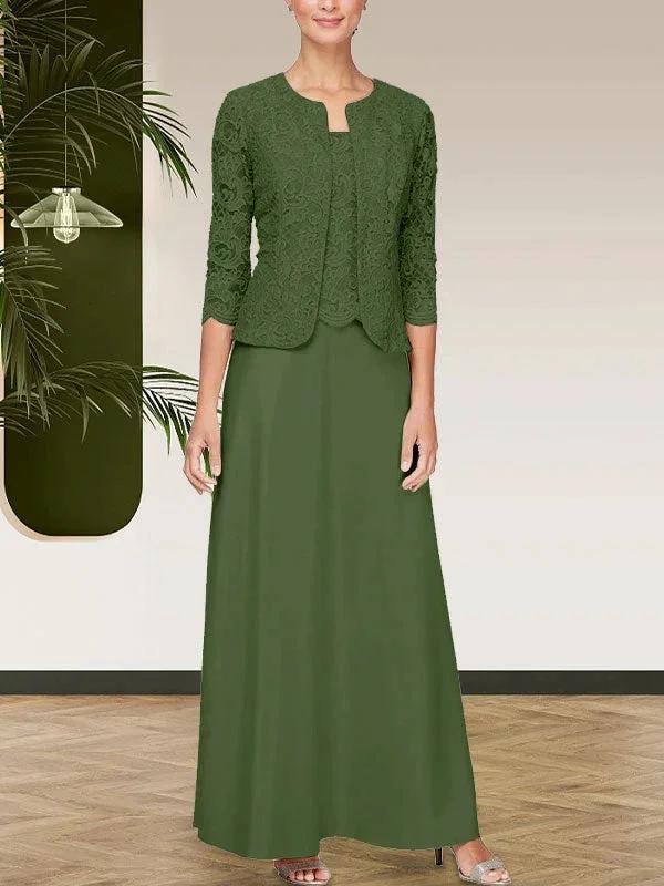 Glitter Lace & Satin Skirt Jacket Dress with Open Jacket - Image 22