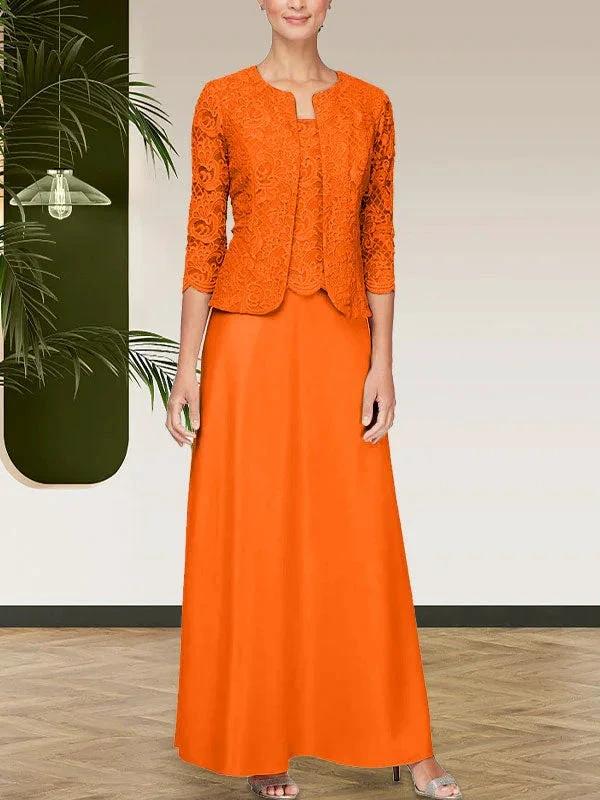 Glitter Lace & Satin Skirt Jacket Dress with Open Jacket - Image 23