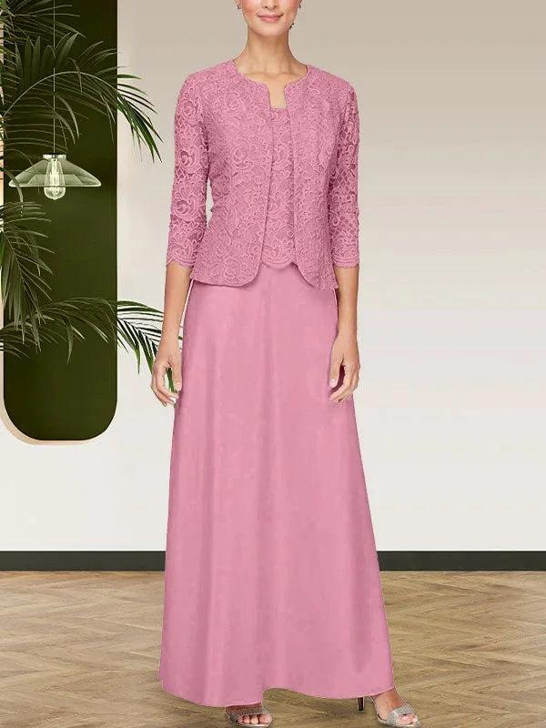Glitter Lace & Satin Skirt Jacket Dress with Open Jacket - Image 25