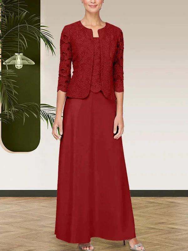 Glitter Lace & Satin Skirt Jacket Dress with Open Jacket - Image 33