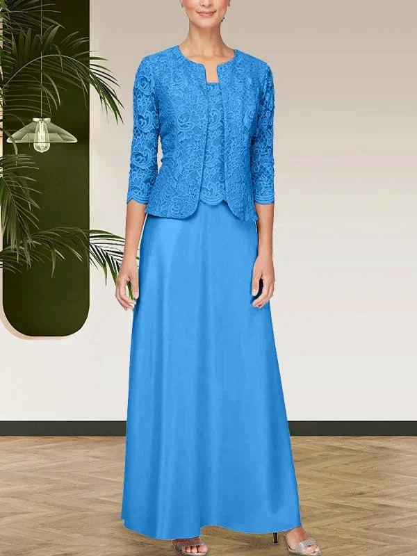 Glitter Lace & Satin Skirt Jacket Dress with Open Jacket - Image 7