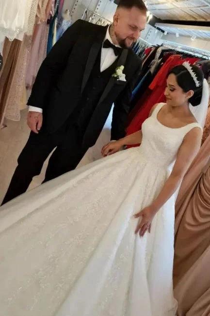 Gorgeous A-line Sleeveless Wedding Dresses With Lace - Image 4