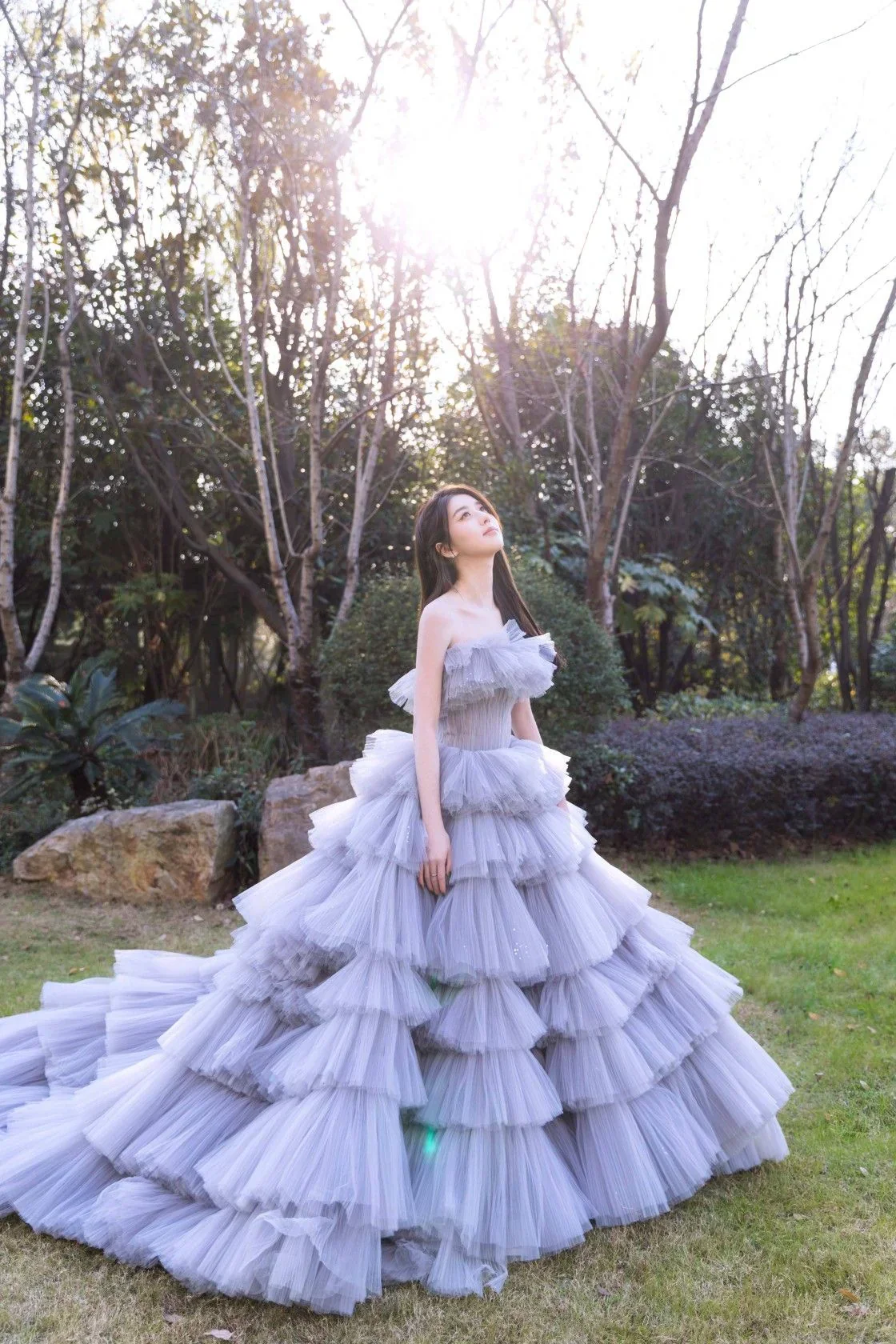 Gorgeous A-line Tulle Layered Ball Gown Sweet 16 Dress Y2642 - Image 2