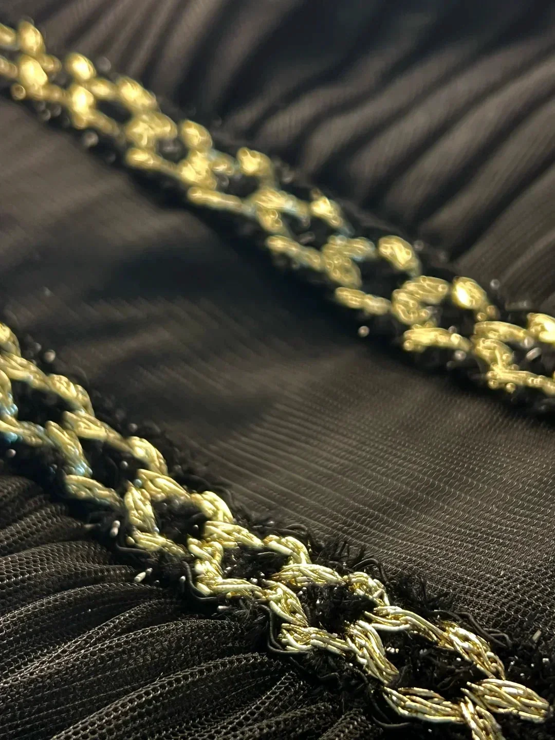 Gorgeous Black Tulle Gold Silk Feathers A Line Prom Dress Formal Evening Dress Y8652 - Image 3