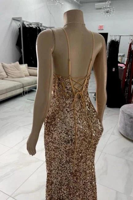 Gorgeous Column Tulle Spaghetti Straps Sleeveless Prom Dress With Rhinestone - Image 5