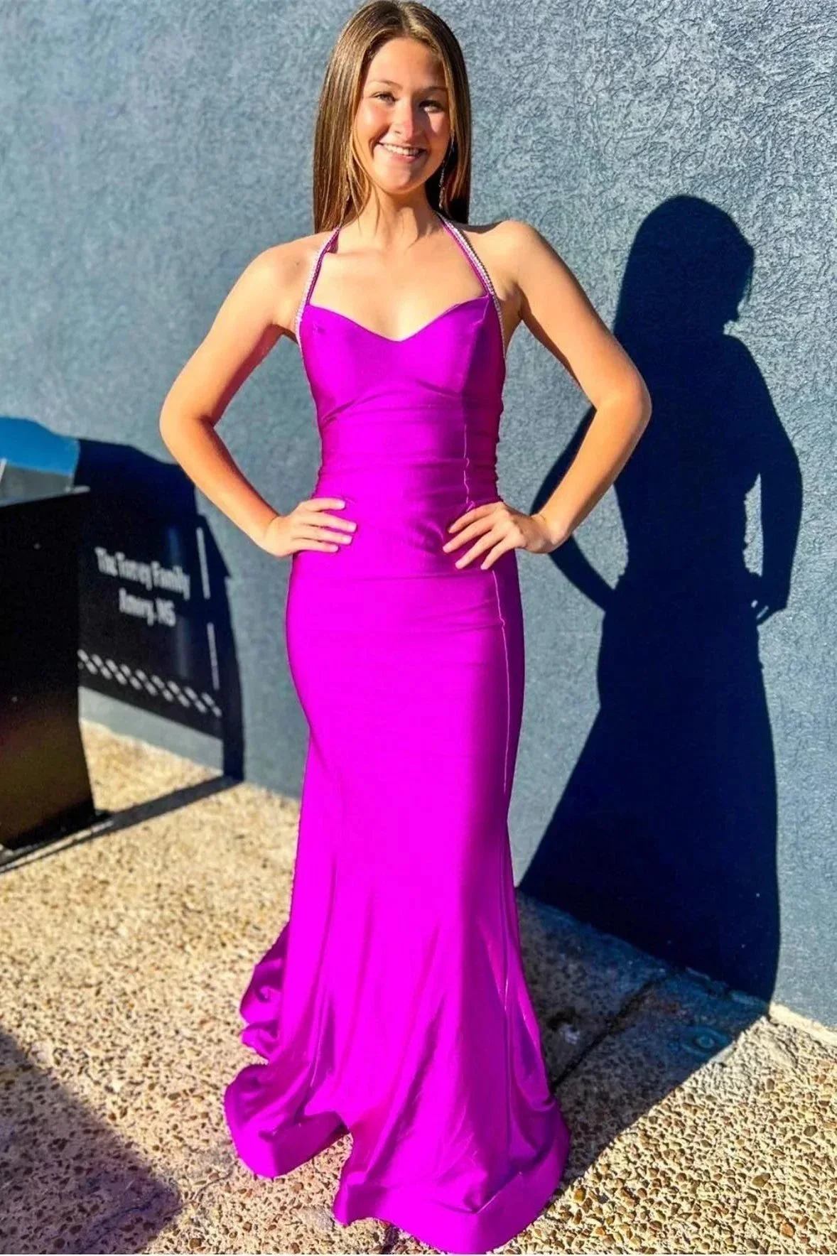 Gorgeous Trumpet Hunter Green Long Formal Dress - Image 8