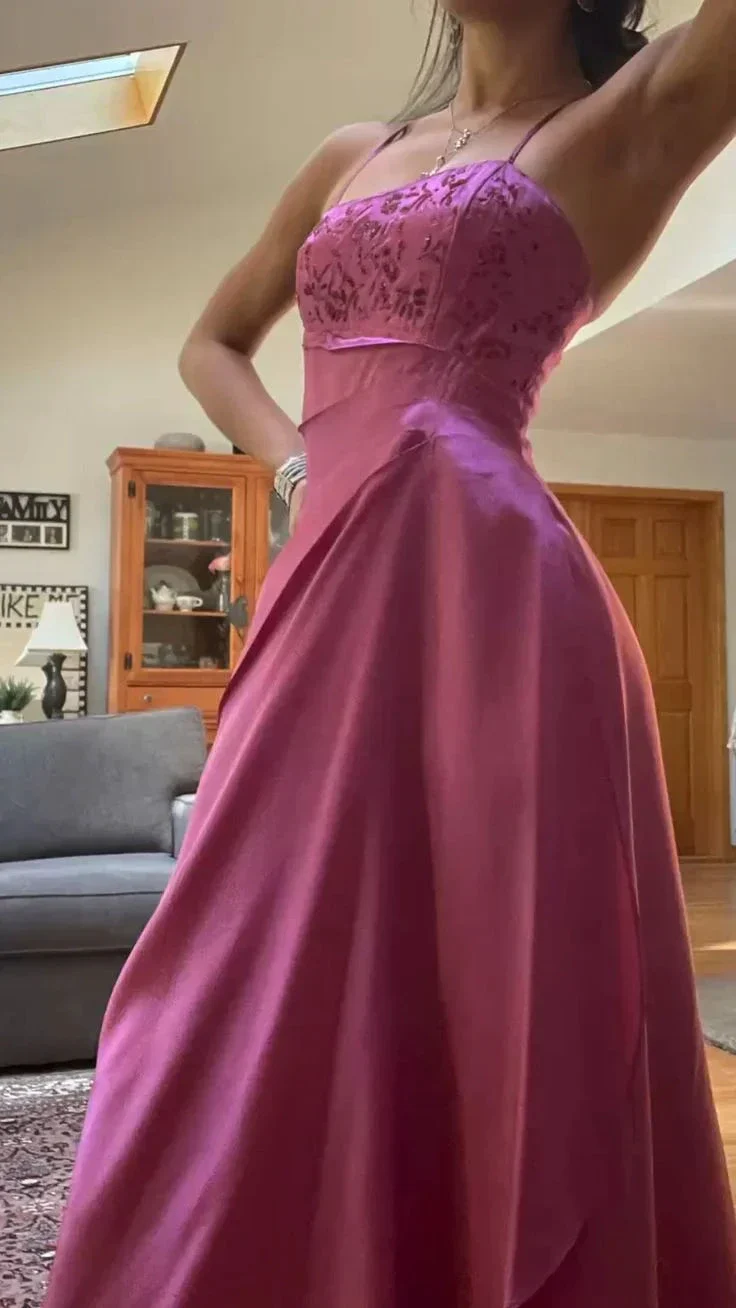 Gorgeous Pink A Line Beaded Prom Dress Long Evening Gown Y7532 - Image 3