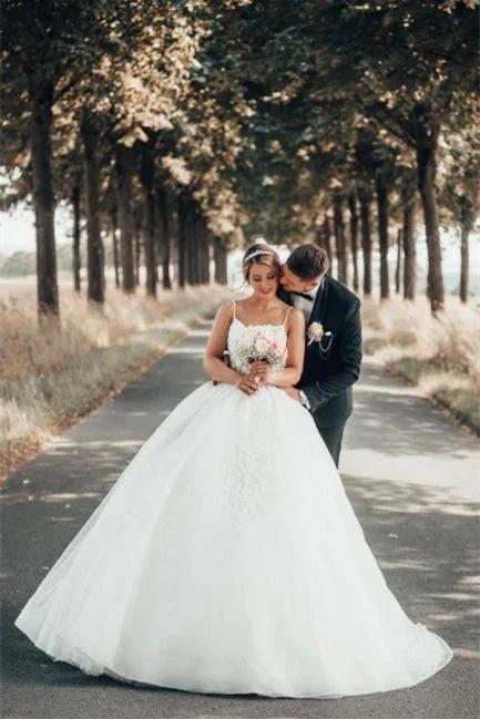 Gorgeous Princess V-neck A-line Wedding Dress With Lace - Image 3