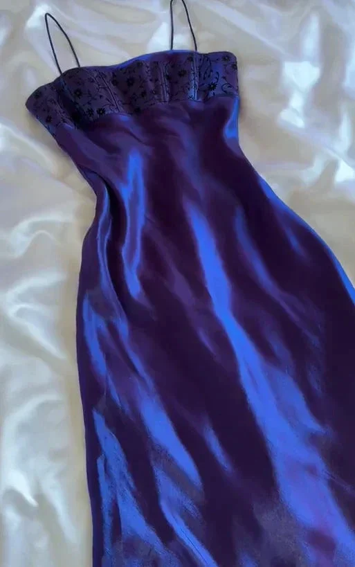 Gorgeous Purple Satin A Line Long Prom Dress Formal Evening Dress Y7510 - Image 2