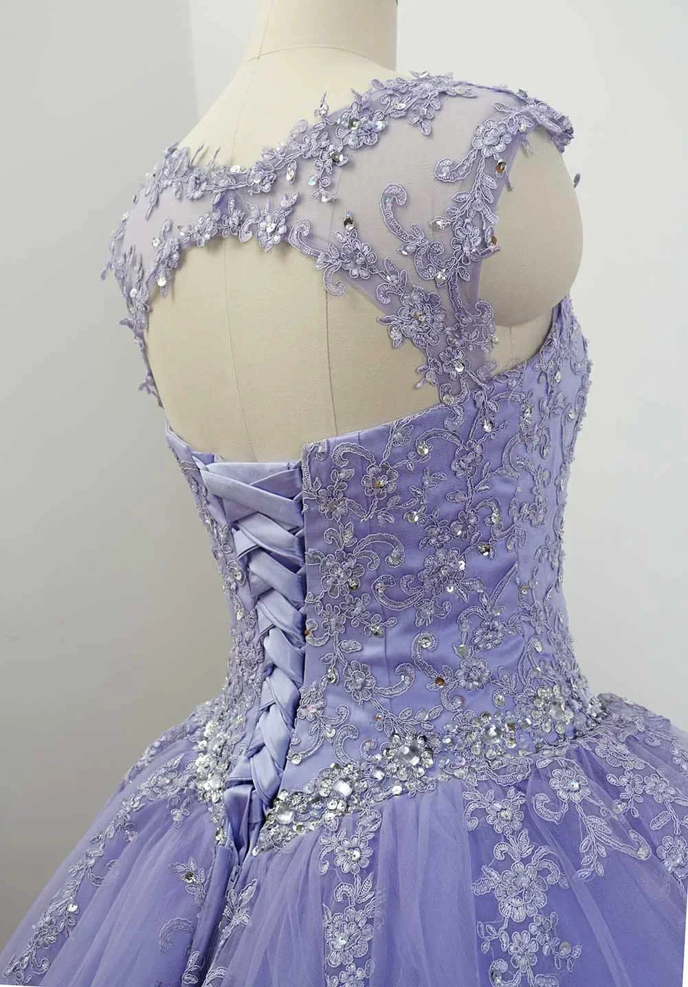 Gorgeous Quinceanera Dresses With Applique And Beading, Purple Ball Gown Y1252 - Image 4