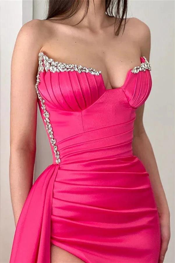 Gorgeous Sleeveless Sequined A-line Split Front Prom Dress - Image 3
