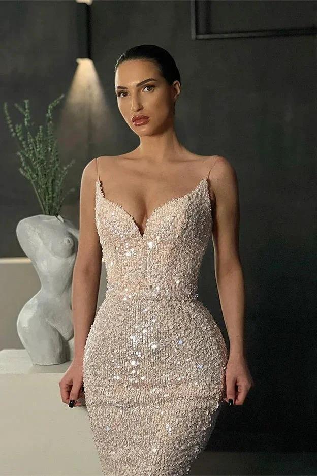 Gorgeous Sleeveless Sequined Mermaid Prom Dress With Glitter - Image 2