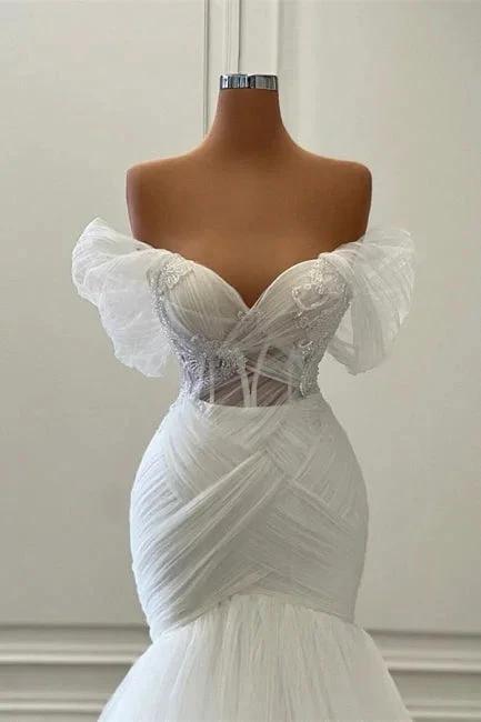Gorgeous Sleeveless Strapless Off the Shoulder Mermaid Wedding Dress - Image 2