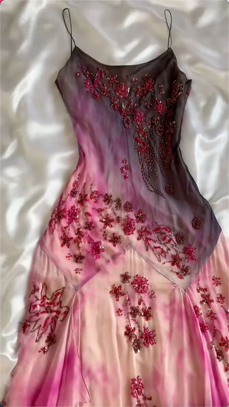 Gorgeous Spaghetti Straps Chiffon Beaded Evening Dress Mermaid Prom Dress Y8222 - Image 10