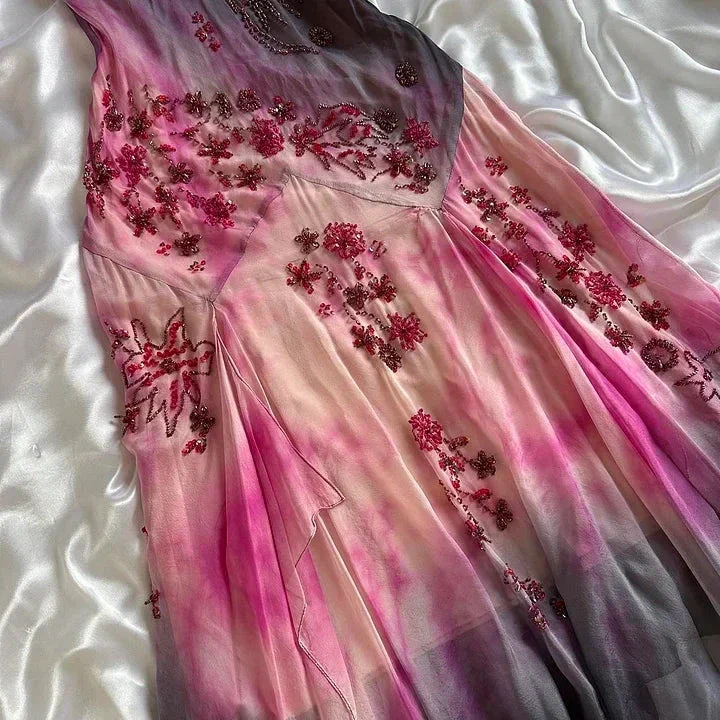 Gorgeous Spaghetti Straps Chiffon Beaded Evening Dress Mermaid Prom Dress Y8222 - Image 4