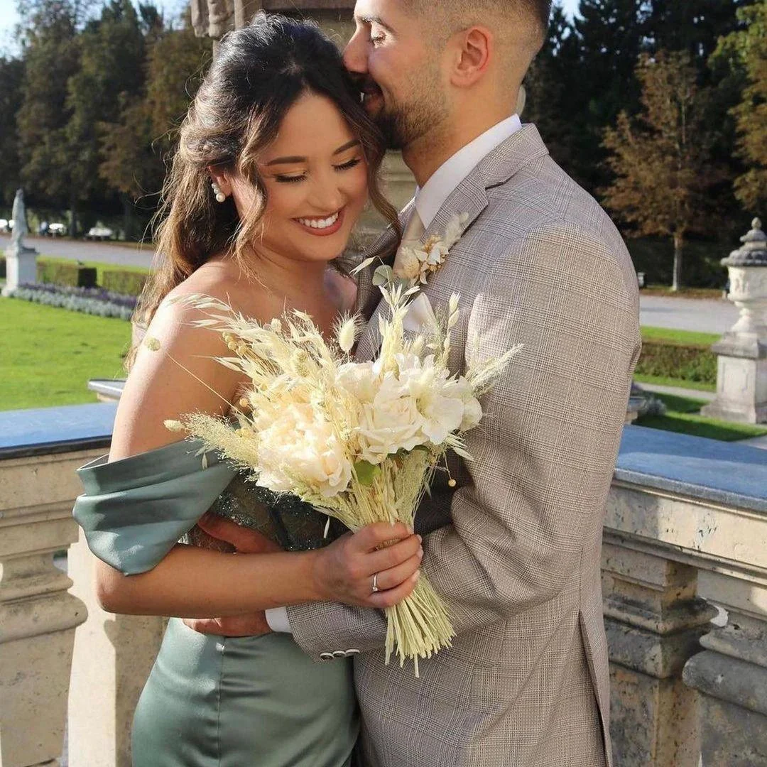 Green evening dresses long | Prom dresses with lace - Image 3