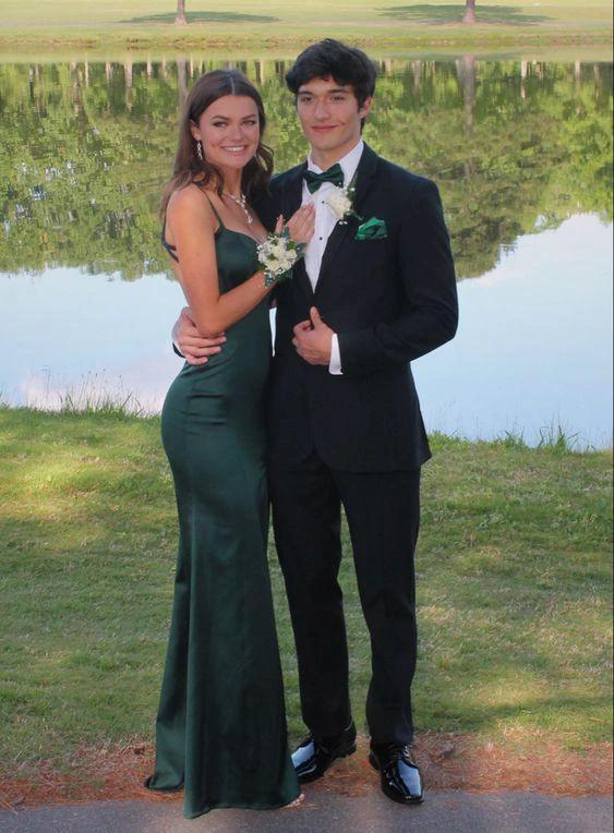Green Long Mermaid Prom Dresses Formal Evening Gowns Y1566 - Image 2