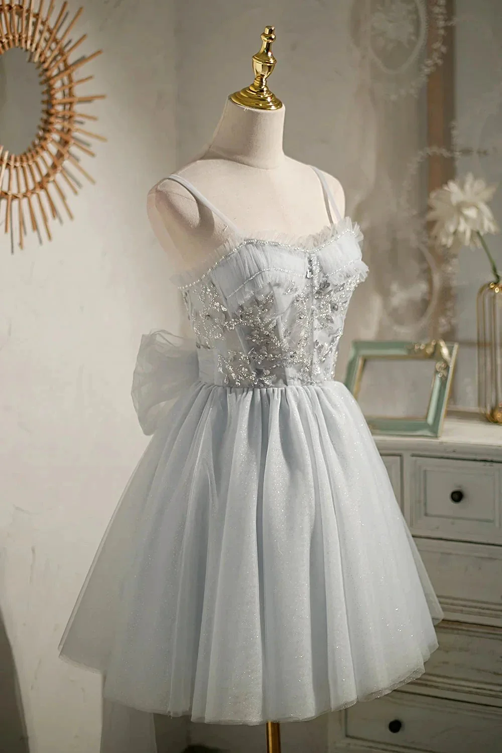 Chic Sleeveless Sequins Lace Up Short Homecoming Dresses - Image 3