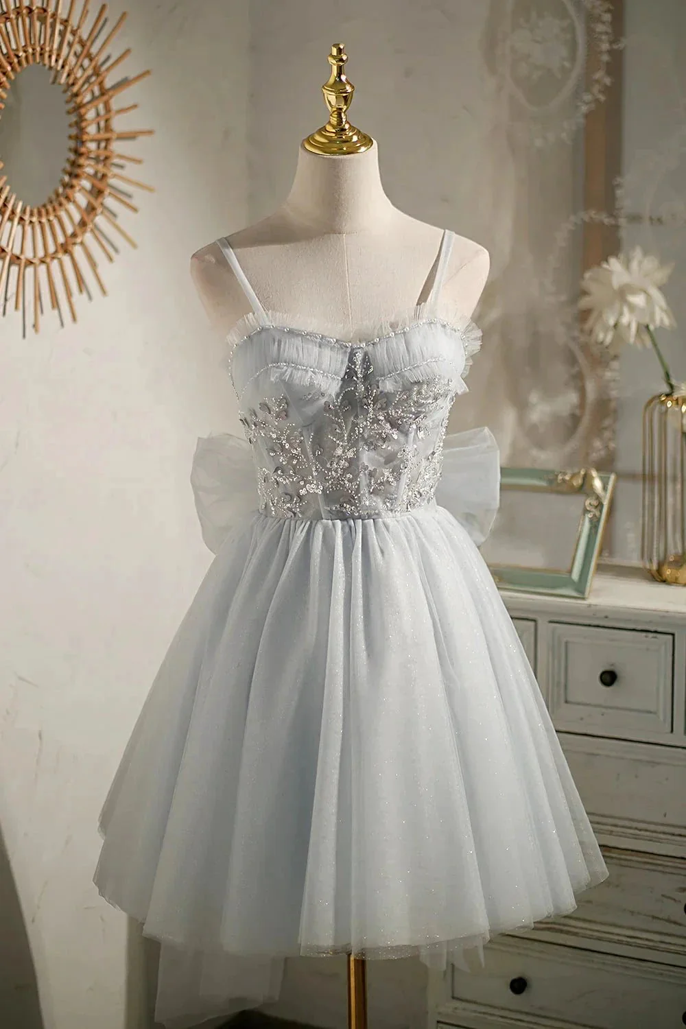 Chic Sleeveless Sequins Lace Up Short Homecoming Dresses - Image 4