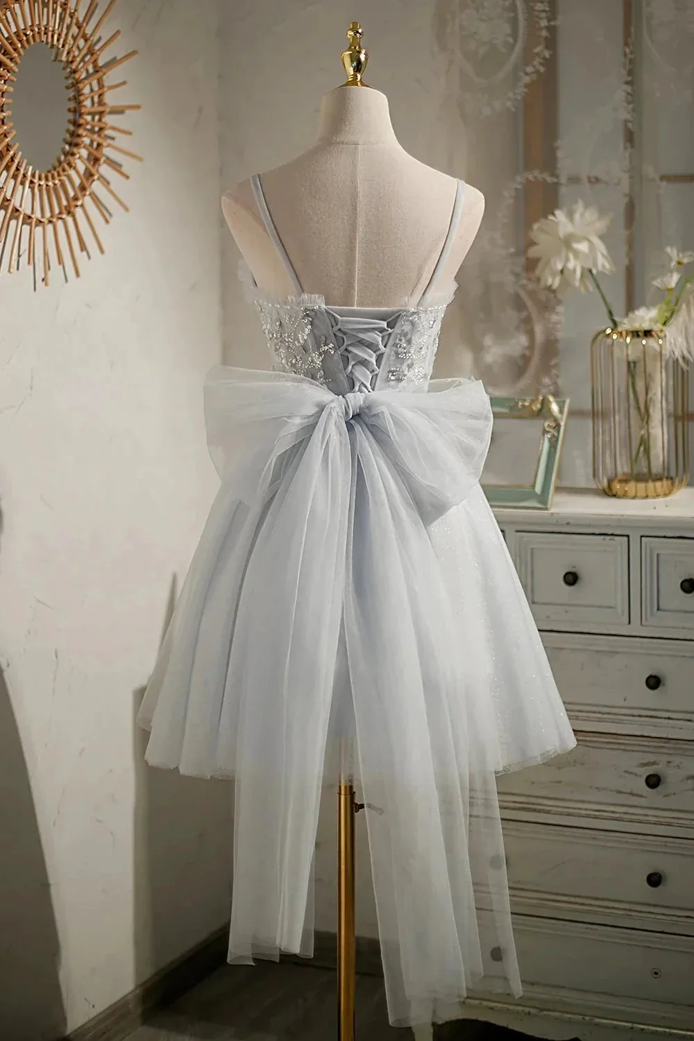 Chic Sleeveless Sequins Lace Up Short Homecoming Dresses - Image 5