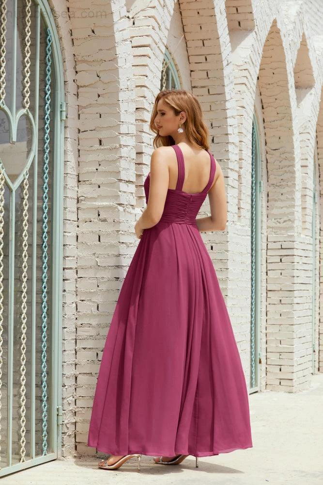 Halter Bridesmaid Dresses Formal Cocktail Prom Gown 28015 - Image 101