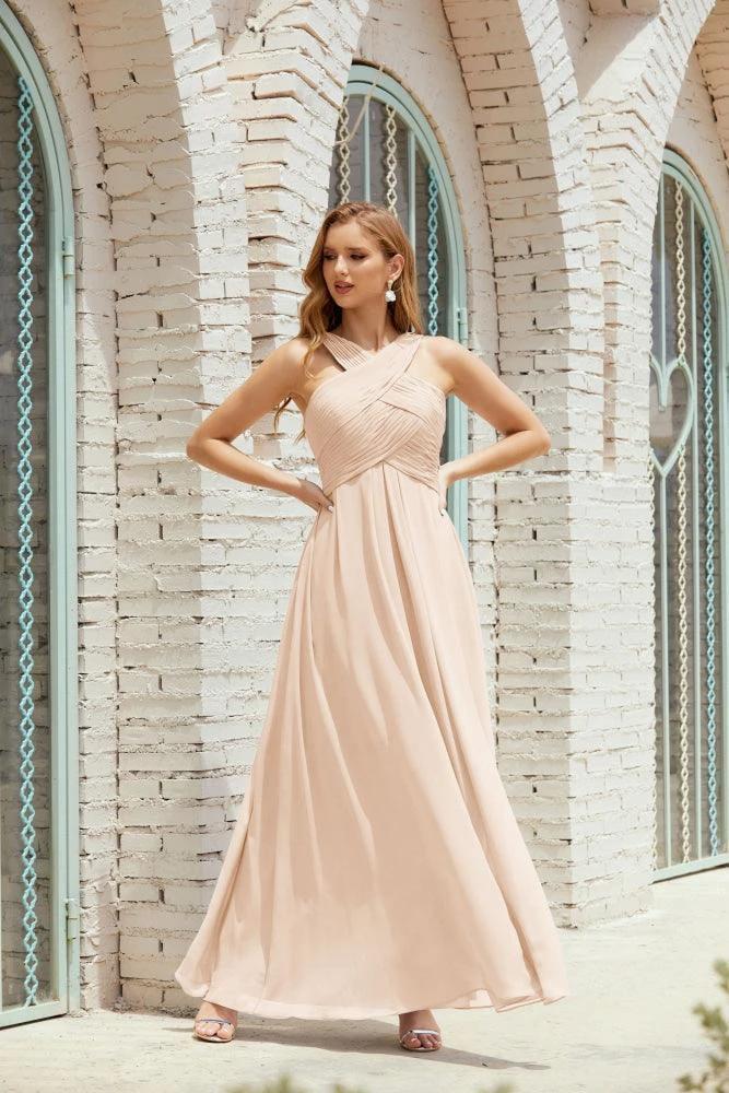 Halter Bridesmaid Dresses Formal Cocktail Prom Gown 28015 - Image 103
