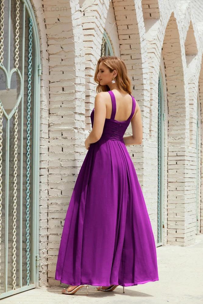 Halter Bridesmaid Dresses Formal Cocktail Prom Gown 28015 - Image 107