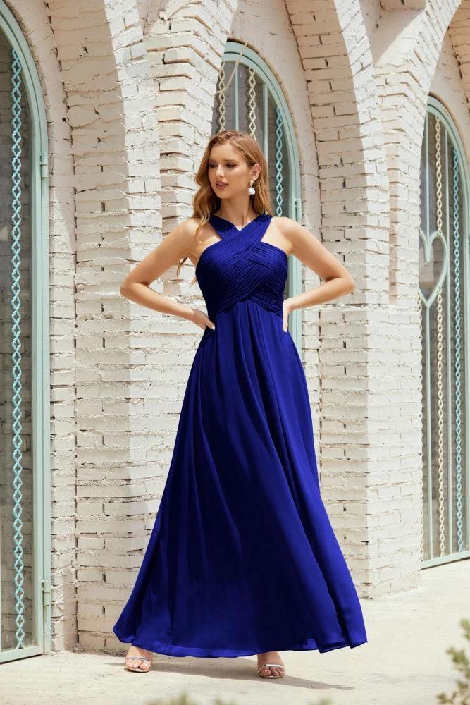 Halter Bridesmaid Dresses Formal Cocktail Prom Gown 28015 - Image 109