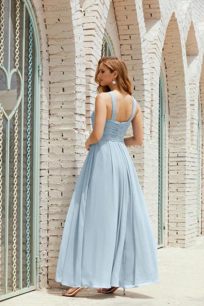 Halter Bridesmaid Dresses Formal Cocktail Prom Gown 28015 - Image 11