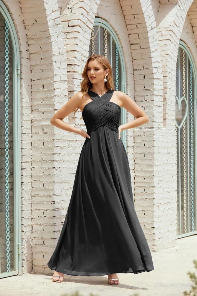 Halter Bridesmaid Dresses Formal Cocktail Prom Gown 28015 - Image 112