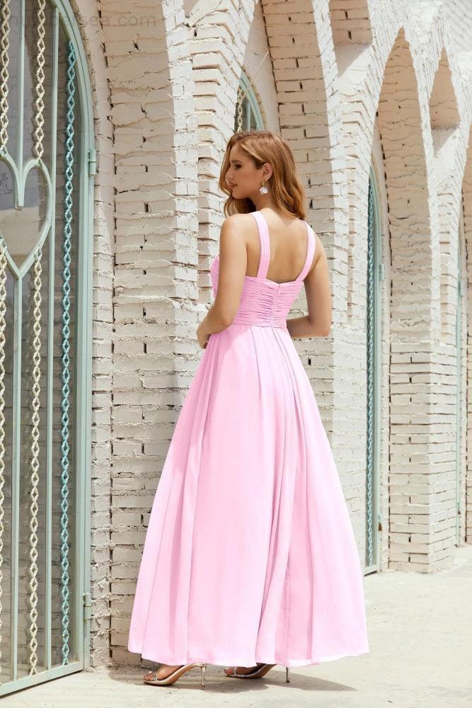Halter Bridesmaid Dresses Formal Cocktail Prom Gown 28015 - Image 116
