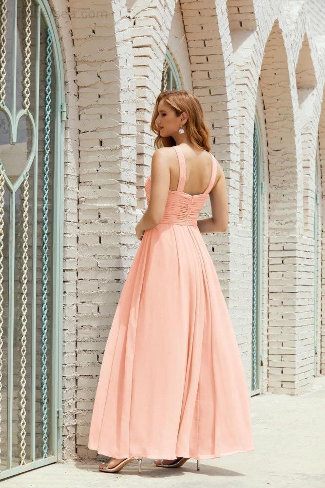 Halter Bridesmaid Dresses Formal Cocktail Prom Gown 28015 - Image 119