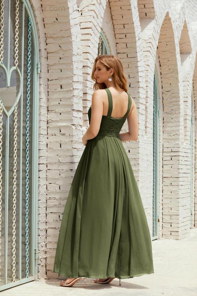 Halter Bridesmaid Dresses Formal Cocktail Prom Gown 28015 - Image 20