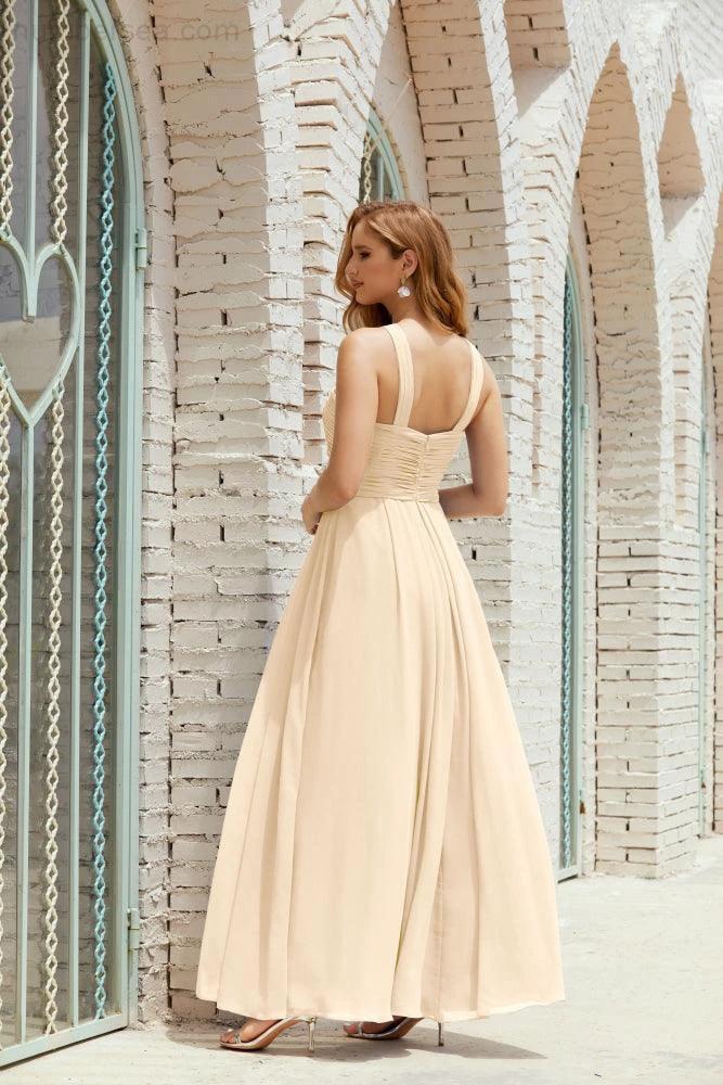 Halter Bridesmaid Dresses Formal Cocktail Prom Gown 28015 - Image 23