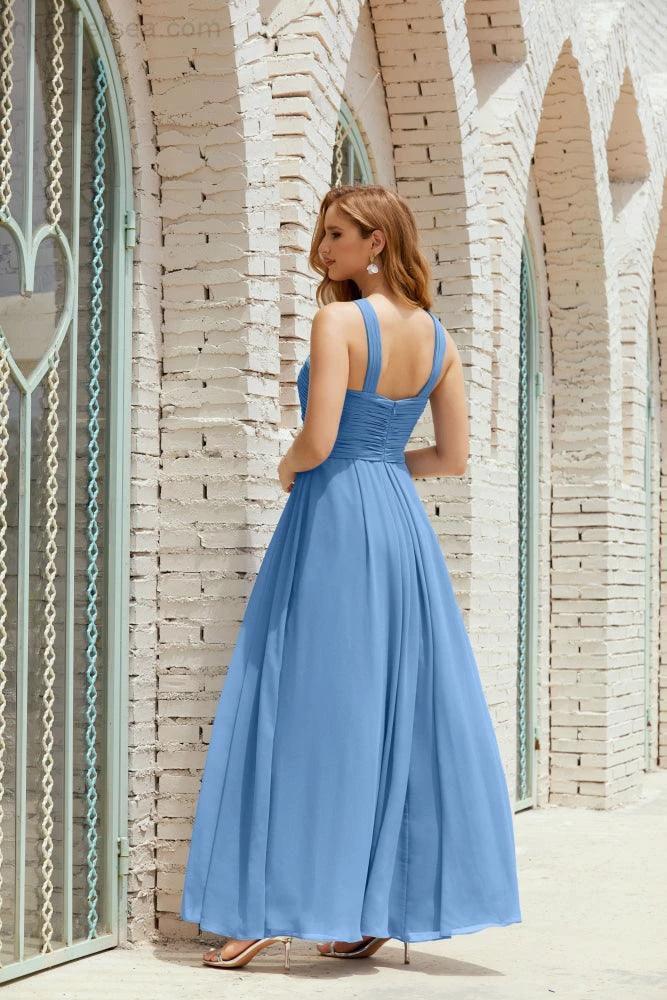 Halter Bridesmaid Dresses Formal Cocktail Prom Gown 28015 - Image 29