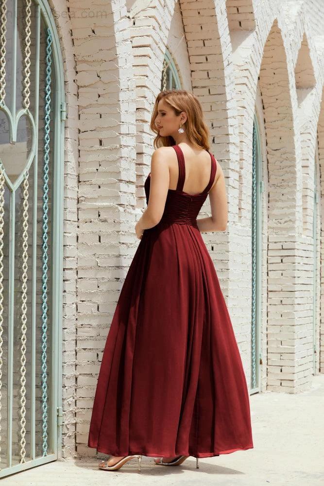 Halter Bridesmaid Dresses Formal Cocktail Prom Gown 28015 - Image 35