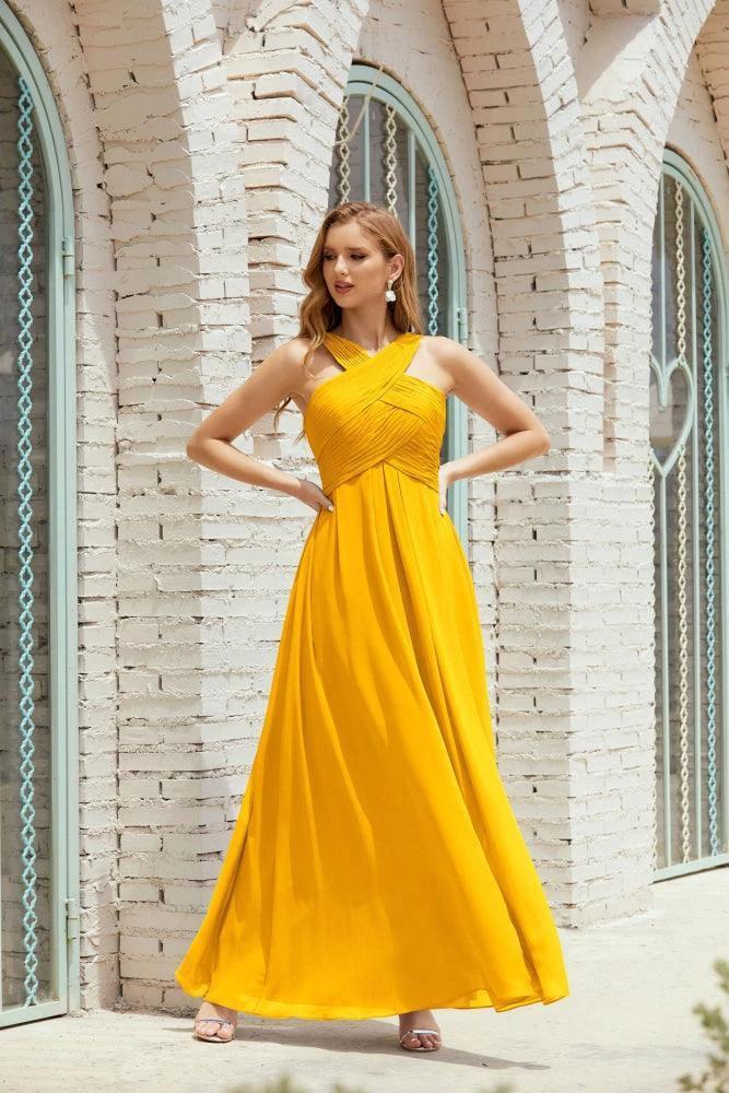 Halter Bridesmaid Dresses Formal Cocktail Prom Gown 28015 - Image 4