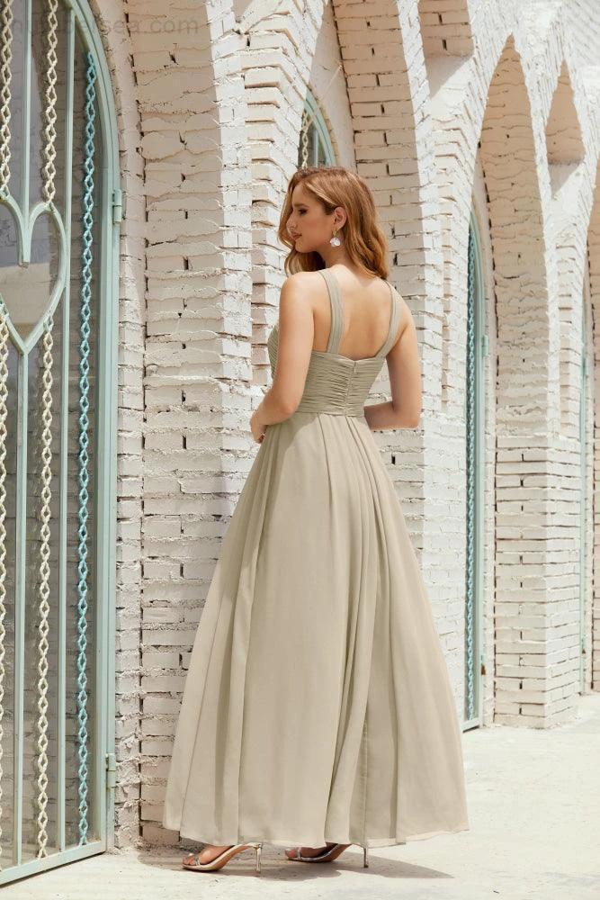 Halter Bridesmaid Dresses Formal Cocktail Prom Gown 28015 - Image 47