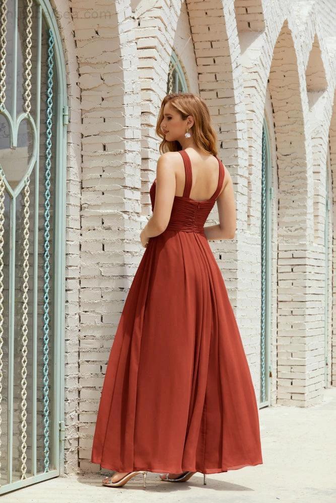 Halter Bridesmaid Dresses Formal Cocktail Prom Gown 28015 - Image 56