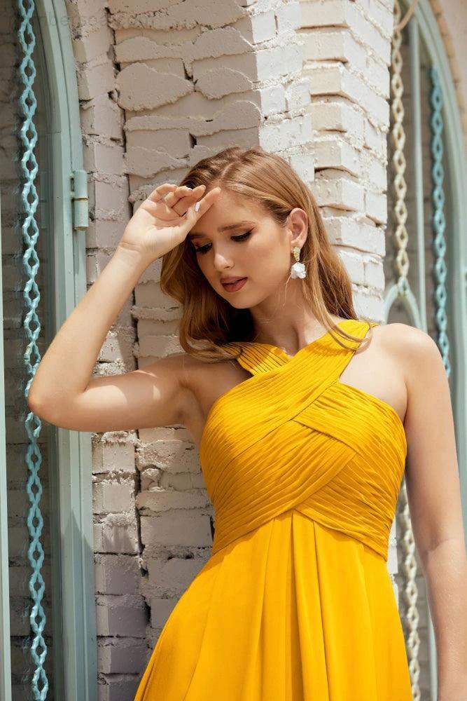 Halter Bridesmaid Dresses Formal Cocktail Prom Gown 28015 - Image 6