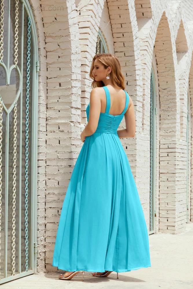Halter Bridesmaid Dresses Formal Cocktail Prom Gown 28015 - Image 68