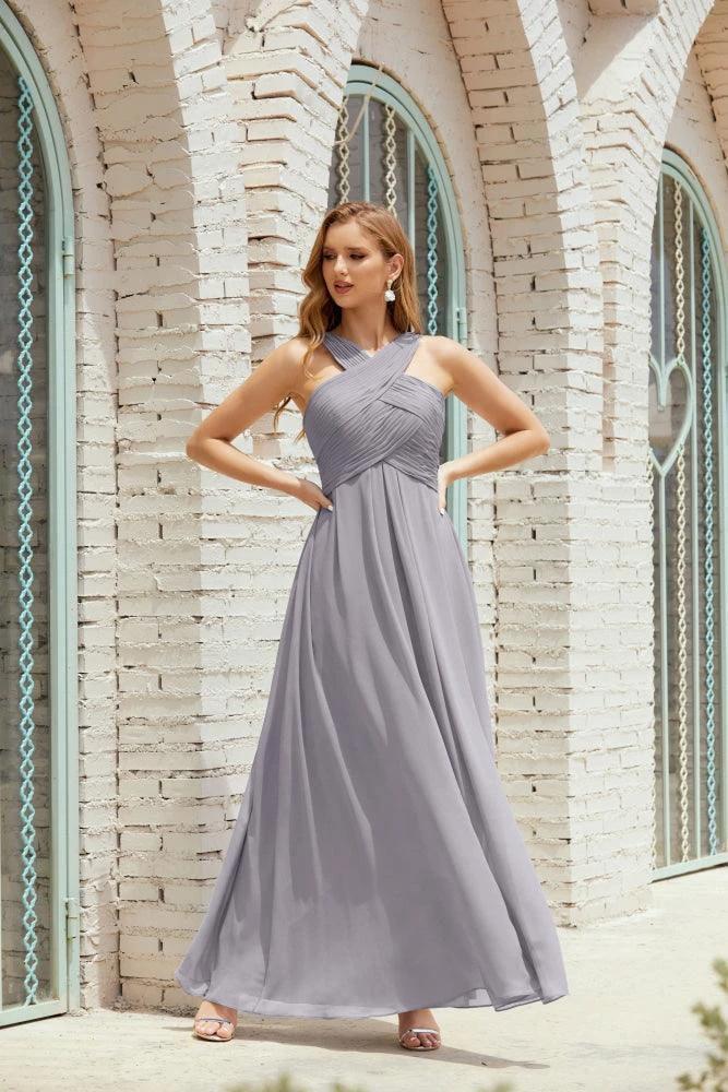 Halter Bridesmaid Dresses Formal Cocktail Prom Gown 28015 - Image 7