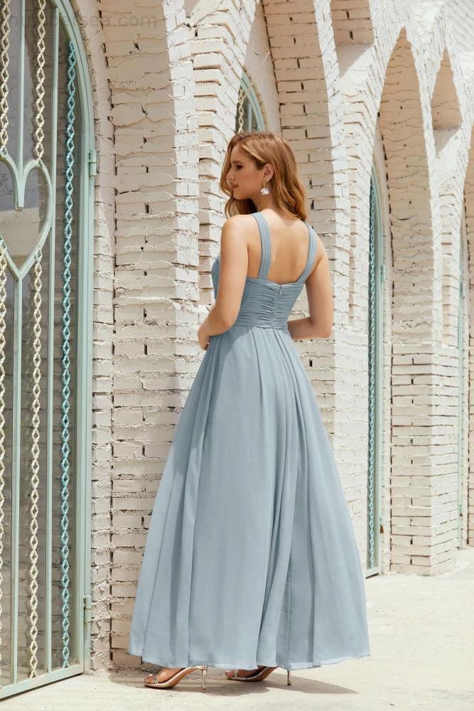 Halter Bridesmaid Dresses Formal Cocktail Prom Gown 28015 - Image 74