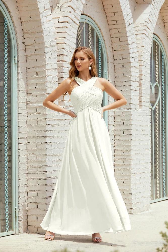 Halter Bridesmaid Dresses Formal Cocktail Prom Gown 28015 - Image 76