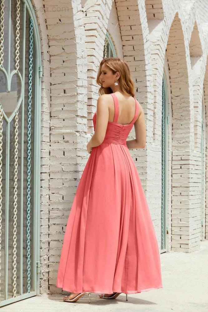 Halter Bridesmaid Dresses Formal Cocktail Prom Gown 28015 - Image 89
